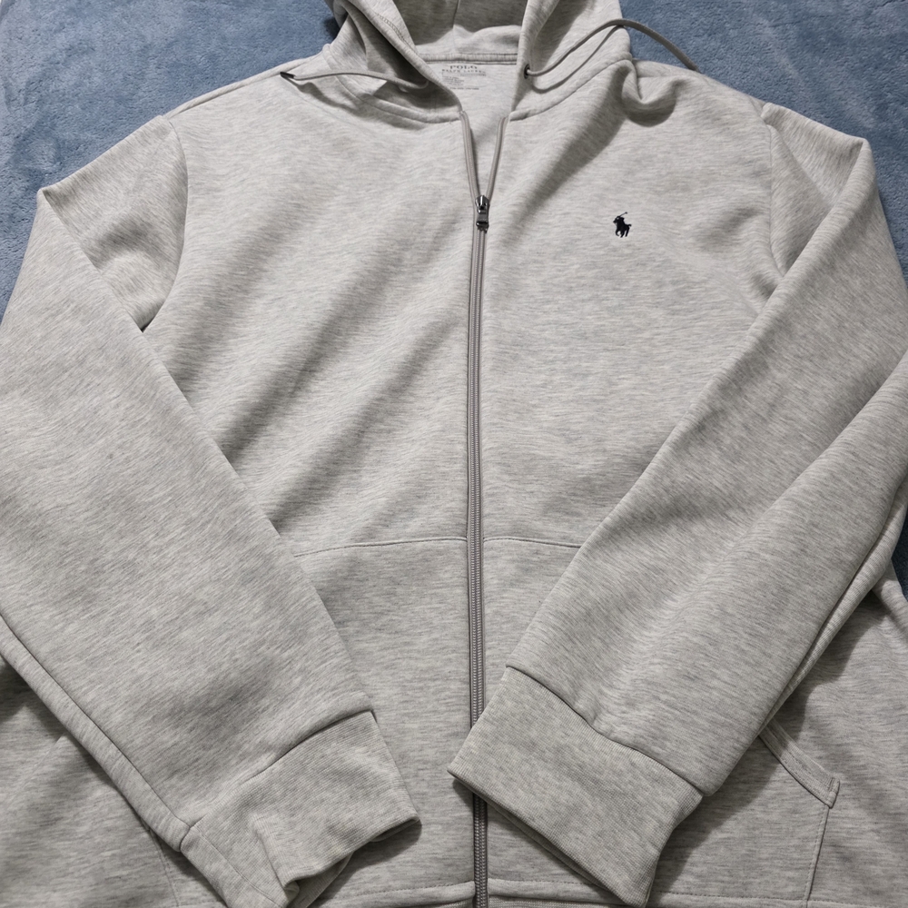 Polo Ralph Lauren Light Gray Zip-Up Sweatshirt